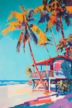 Tropisch paradijs van Poster Art Shop