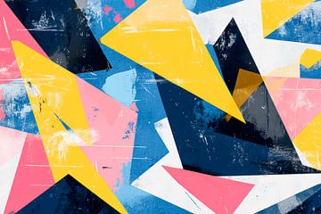 Abstract geometric colour composition by Poster Art Shop
