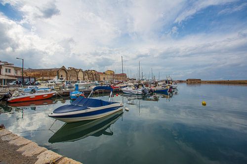 Haven Chania in Kreta met bootjes 