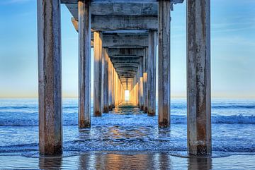 De zon vangen - Scripps Pier van Joseph S Giacalone Photography