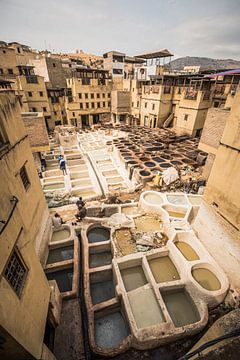 Tannerie de Fès, Maroc sur Tobias van Krieken