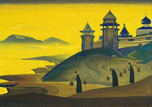 Nicholas Roerich - En we proberen het. Uit de serie Sancta (1922)