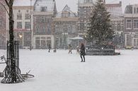Schnee auf dem Hof in Amersfoort von Dennisart Fotografie Miniaturansicht