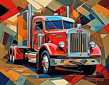 Abstract Art Illustration - American Trucks 6 by Johanna's Art