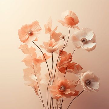 Picturesque with Peach Fuzz Flowers by Karina Brouwer