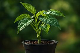 Jeune plante avec nervures foliaires