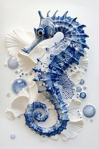 Sea Whisper - Seahorse in Blue