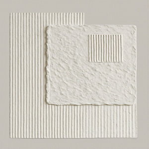 Ruhige Reliefkunst im minimalistischen skandinavischen Design