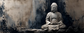 Bouddha en méditation silencieuse sur Wolkenlos