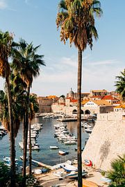 Zicht op de haven van Dubrovnik, Kroatië van Suzanne Spijkers