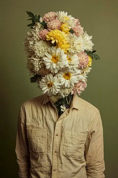 Bloemenmagie op het gezicht van Poster Art Shop
