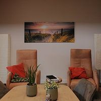 Klantfoto: Strandopgang van Nico Zwanenburg, op canvas