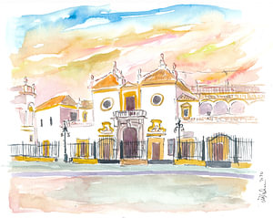 Sevilla Plaza De Toros Maestranza In Andalusien Spanien