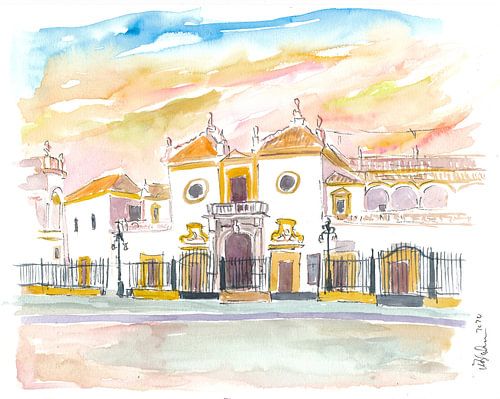Sevilla Plaza De Toros Maestranza In Andalusien Spanien
