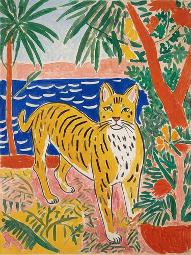 Tiger In The Garden Style Henri Matisse