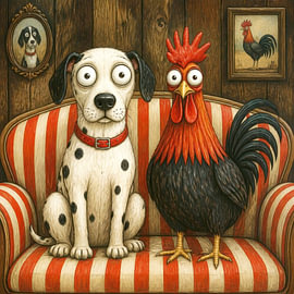 Zwei auf einem Sofa von Jutta Maria Pusl