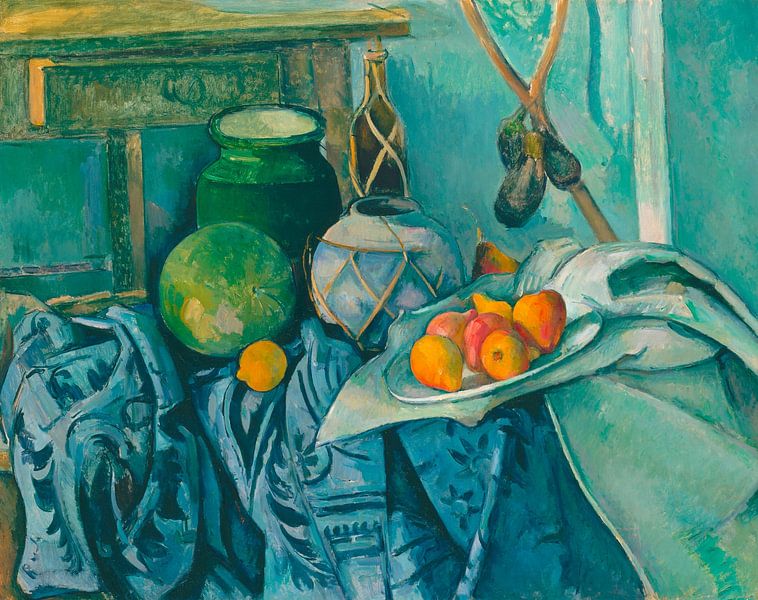 Paul Cézanne. Still Life with a Ginger Jar and Eggplants by 1000 Schilderijen