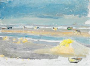 Anna Ancher, Boote am Strand, Skagen