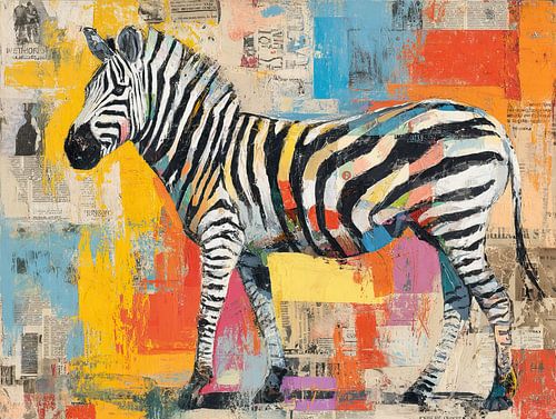 Zebra Hintergrund | Zebra von Abstraktes Gemälde
