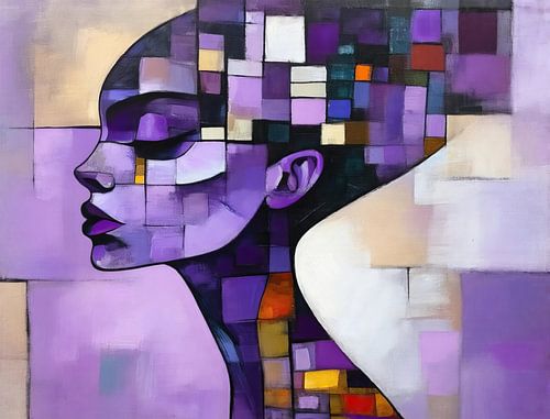 Abstrakte Gesichtsfarbblöcke