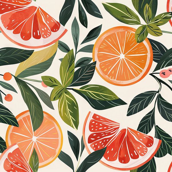 Grapefruit &amp; oranges by Poster Art Shop