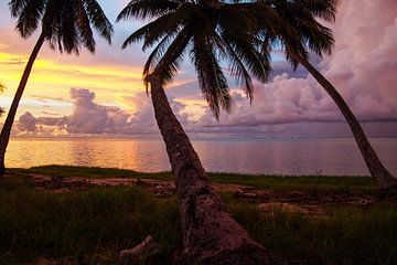 Sunset at Amuri Beach, Aitutaki - Cook Islands by Van Oostrum Photography