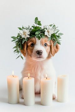 Puppy viering van Poster Art Shop