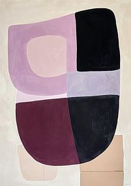 Abstract Abstract Geometric Bordeaux Red Violet Purple by Niklas Maximilian