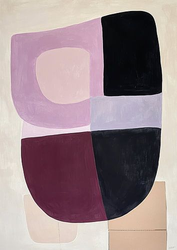 Abstract Geometrisch Bordeaux Rood Violet Purper