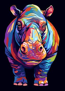 Wilde Natuur Dieren WPAP Kleurstijl van Qreative
