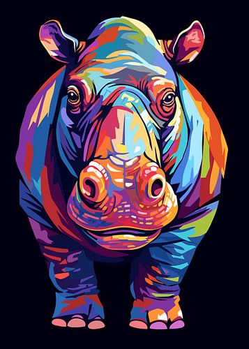 Nature sauvage Animal WPAP Color Style