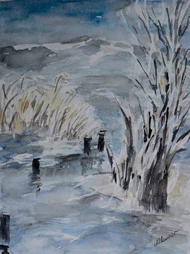 Winter aan het meer van Christine Nöhmeier