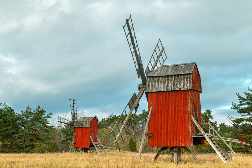 De rode molens van Öland van Gerry van Roosmalen