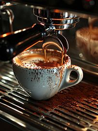 eine Tasse Kaffee oder Cappuccino trinken