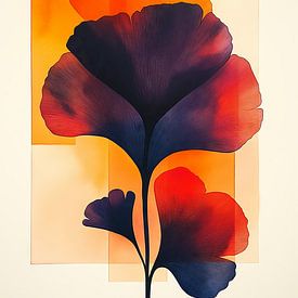 Ginkgo Abstracte Bladeren van Preet Lambon