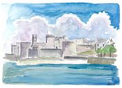Ansicht von Limerick Irland mit Shannon River und King Johns Castle von Markus Bleichner Miniaturansicht
