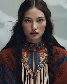 Portrait "Nomad girl" by Carla Van Iersel