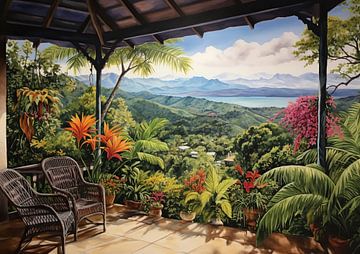 Schilderij Costa Rica van Abstract Schilderij