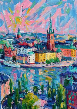 Stockholm zomer Matisse stijl van Niklas Maximilian