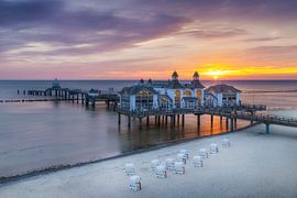 RÜGEN-pier in Sellin bij zonsopgang