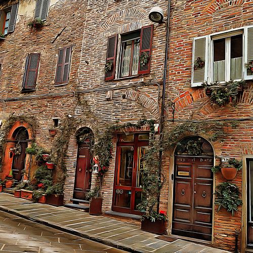 Rue décorée pour Noël Citta Della Pieve