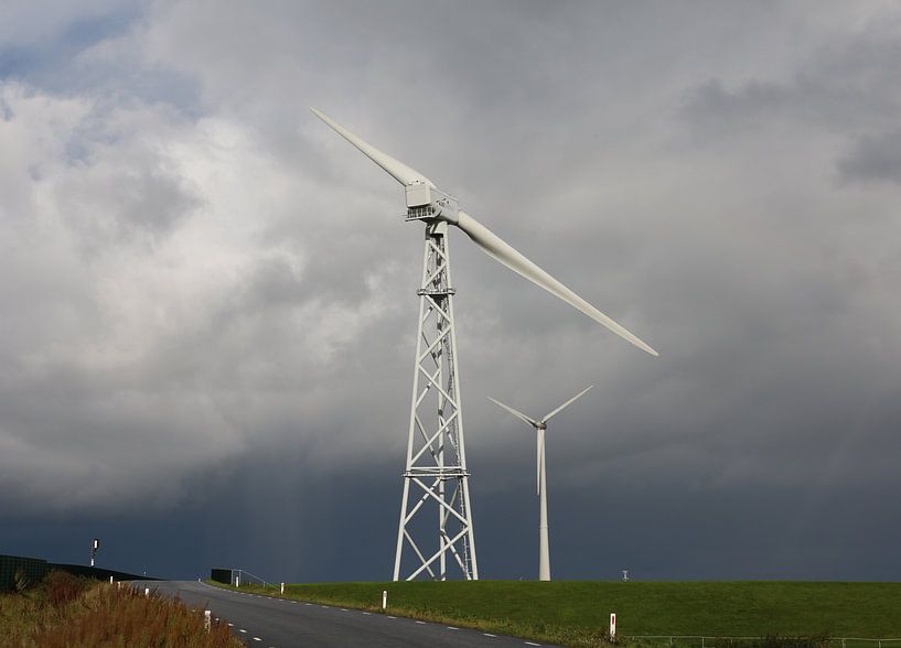 Windmühlen bei Eemshaven von Pim van der Horst