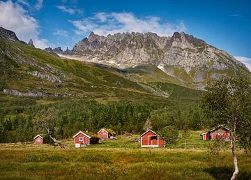 Cabanes en altitude dans le col de Standal, Norvège sur qtx