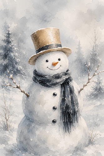 Un ami de l'hiver dans la neige