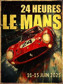 Ferrari in the Le Mans 24-hour race by Harmannus Sijbring