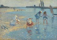 Kinderen peddelen, Walberswick, Philip Wilson Steer van Meesterlijcke Meesters thumbnail