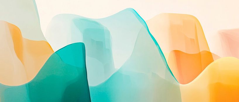 Sanfte Farbverläufe und Wellenformen von Poster Art Shop