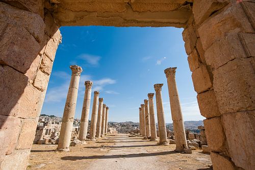 Säulen in Jerash, Jordanien