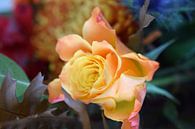 gele roos in herfstboeket van Anne Hana thumbnail