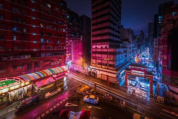 China, Hong Kong, Nachtleven en Straatfotografie. Neon verlichting van Rudolfo Dalamicio